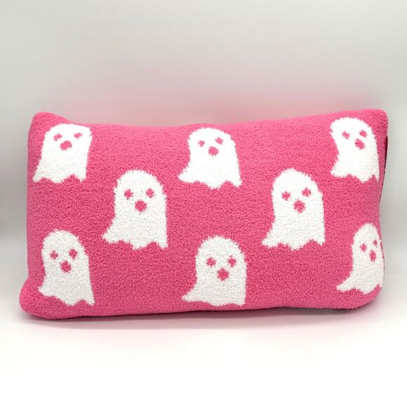 Cupcakes & Cashmere Dark Hot Pink Ghost Meeting Pillo